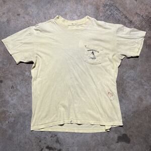 Vintage 1990 Onancock Harborfest Yellow Pocket Shirt